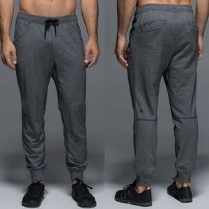 Lululemon Sweatpants Mens Large L Revival Heather Gray Fleece Joggers Lounge